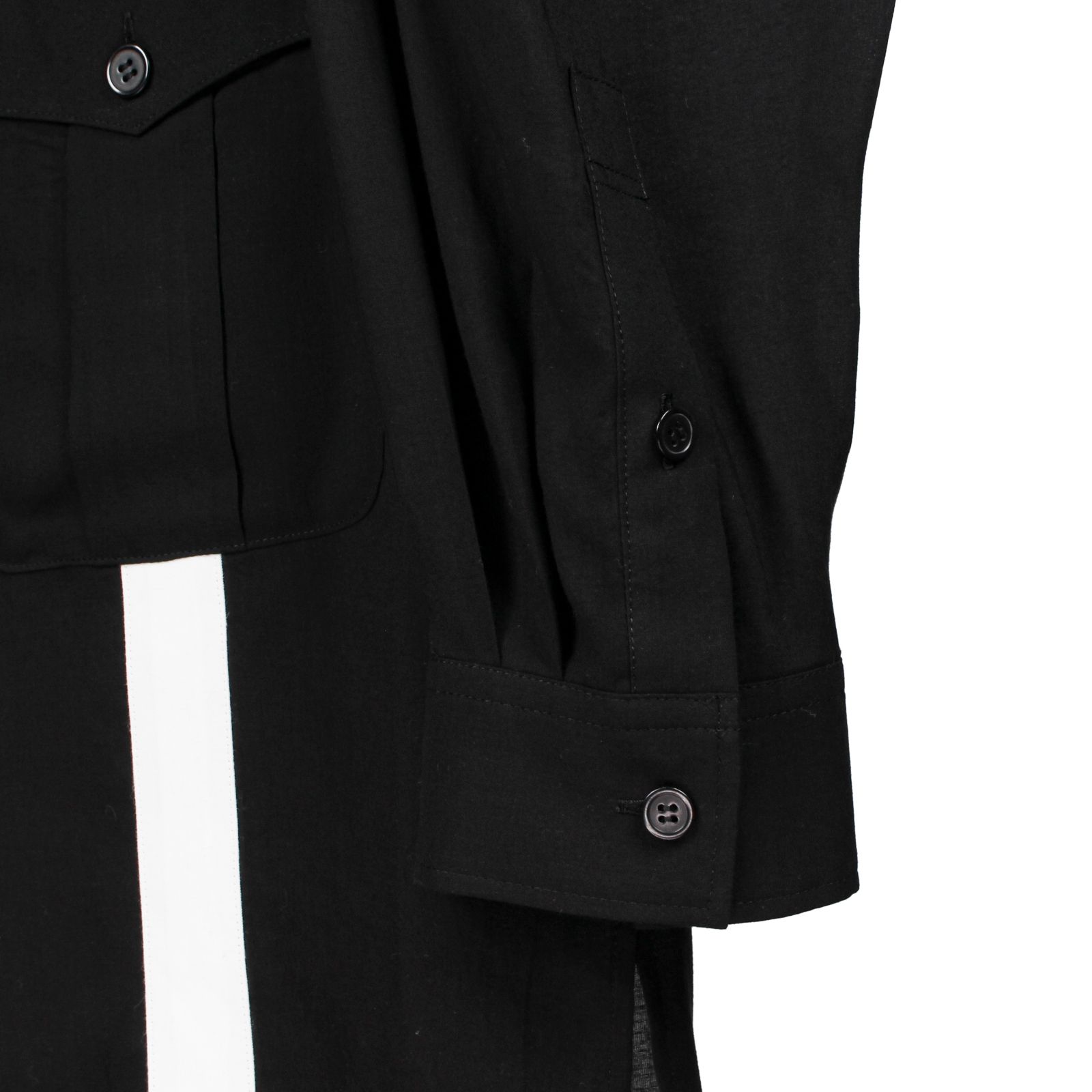 Y's for men | MONOCHROME SAFARI POCKET SHIRT / 長袖 シャツ (メンズ) / ブラック / MO-B33-800