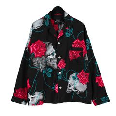 WILDSIDE x SAINT Mxxxxxx PAJAMA SHIRT / パジャマシャツ (メンズ) / ブラック / SZ-B01-018