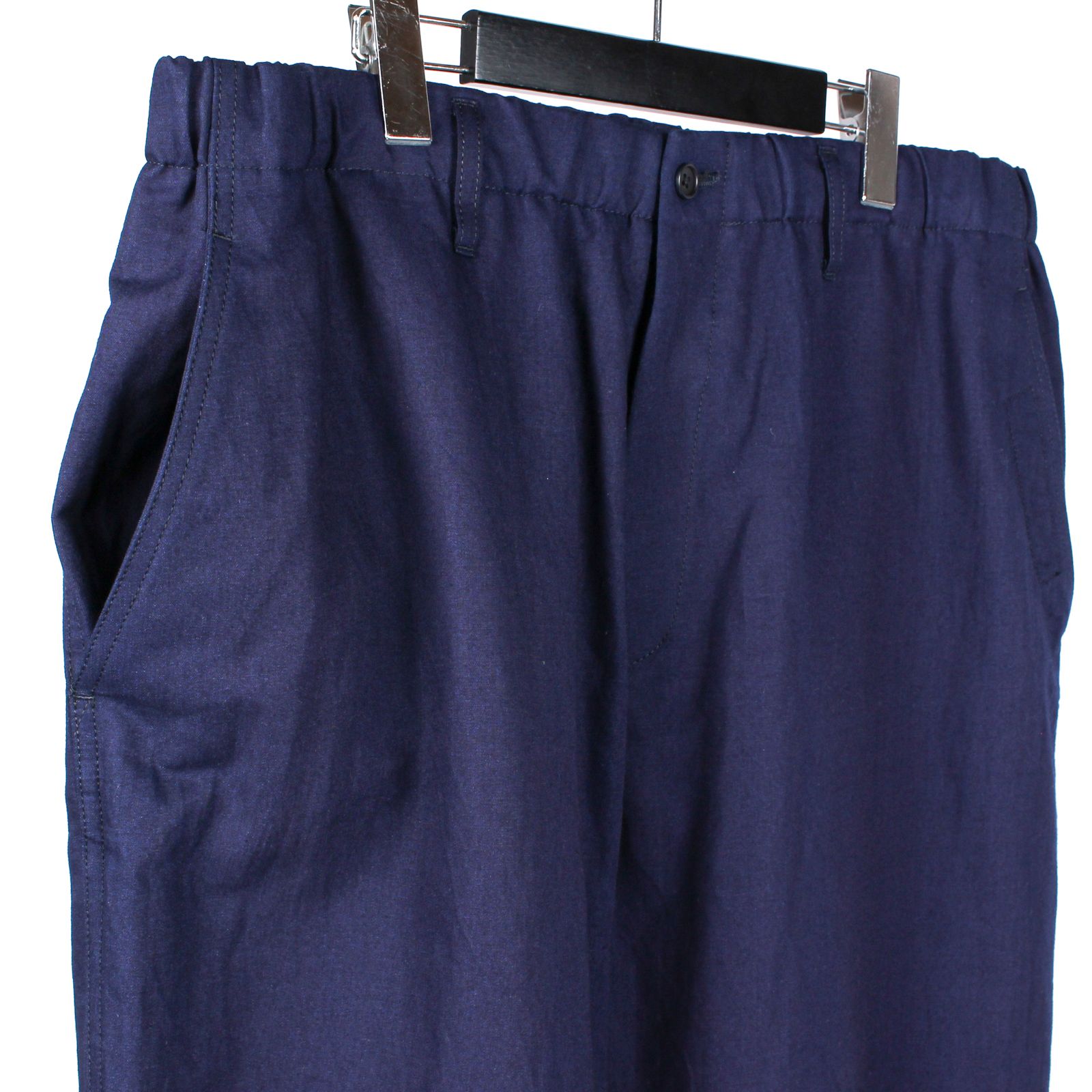 pour homme | ダブルステッチゴムP (メンズ) / コットンリネン / ネイビー / HP-P09-004