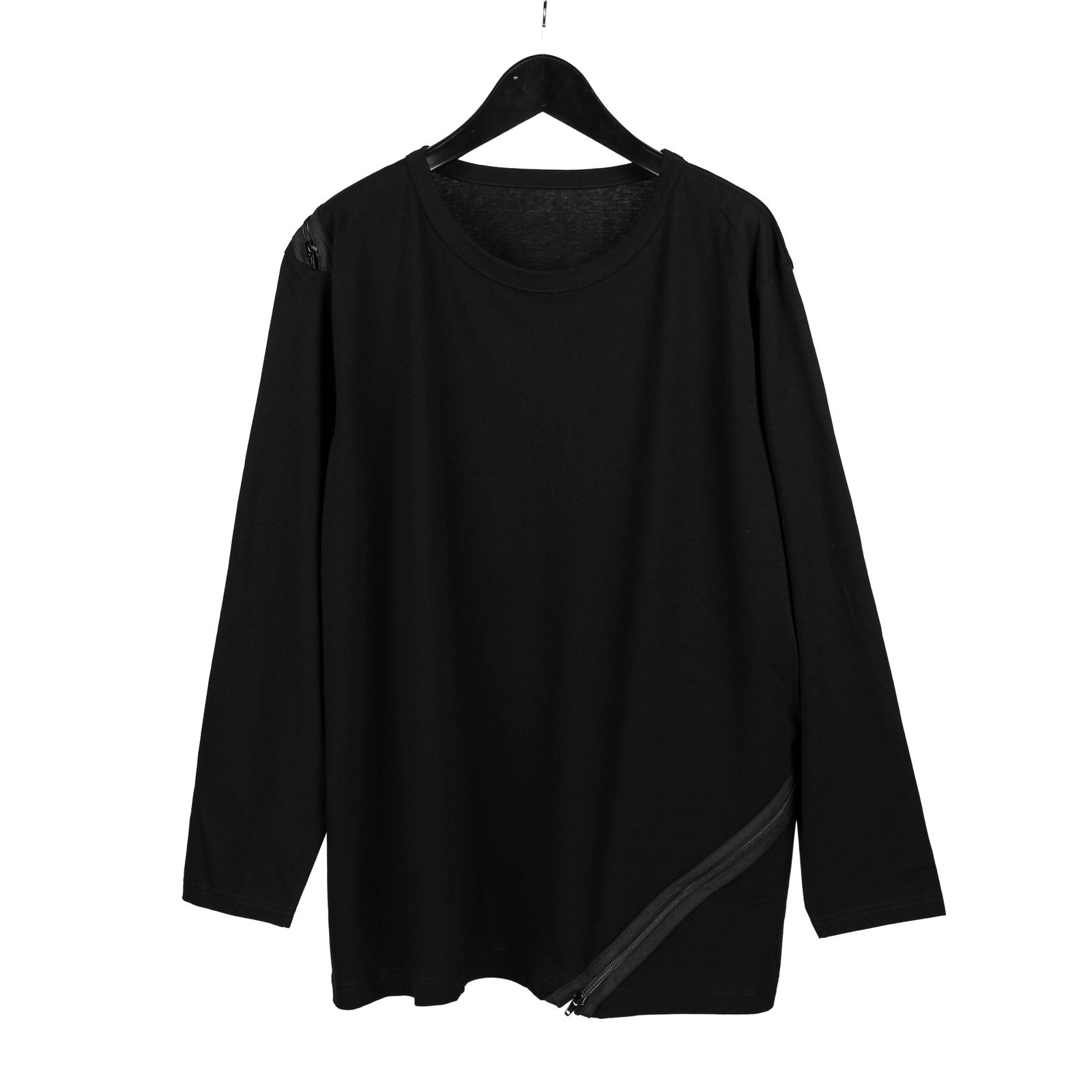 Diagonal zipper long sleeves T / GE-T26-040