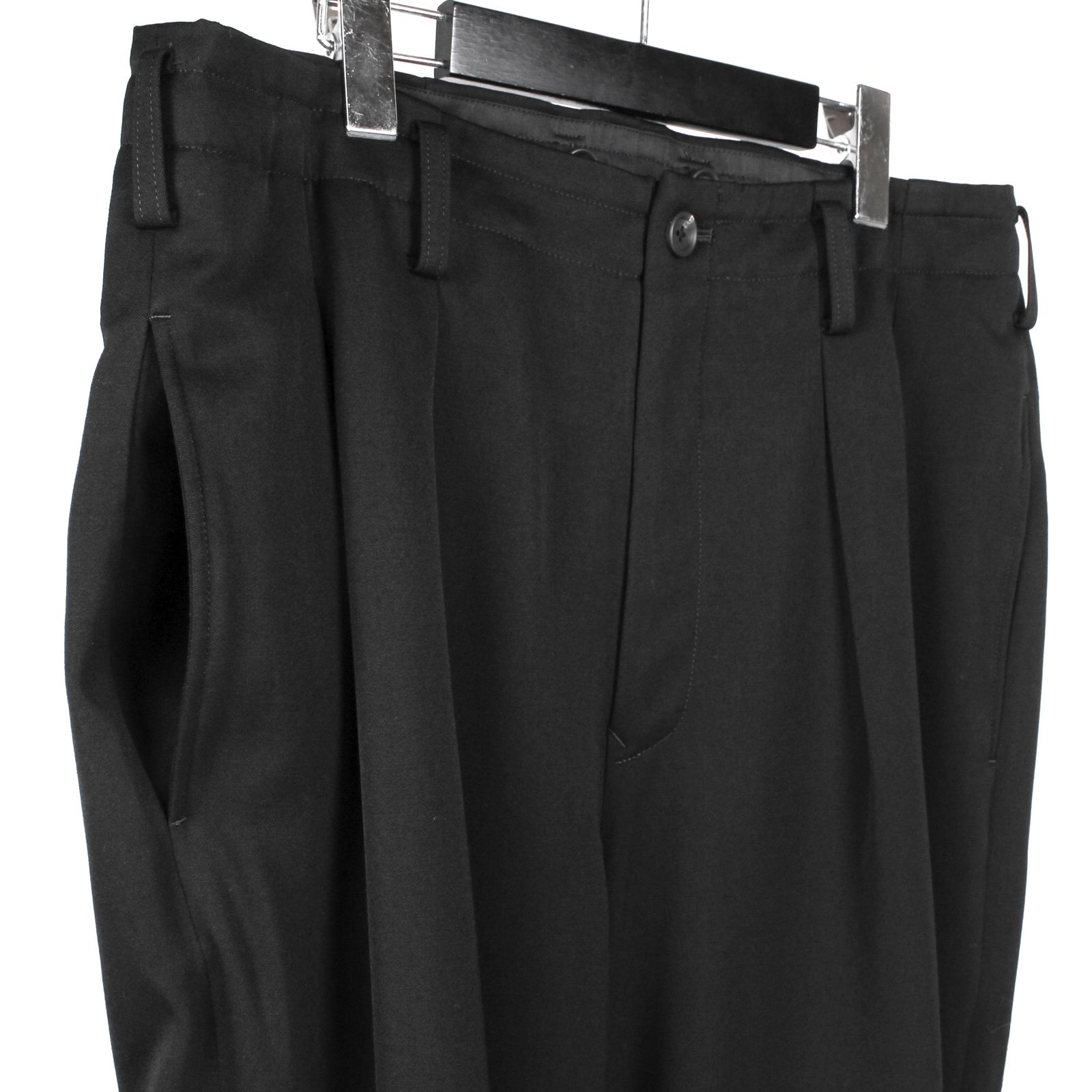 pour homme | 2タック細P  (メンズ) / ウールタキシード / ブラック / HW-P48-154