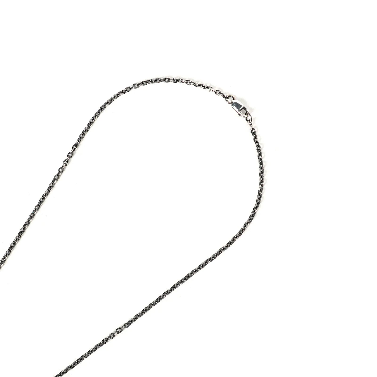 GOTHIC YOHJI YAMAMOTO SILKHAT SKULL PENDANT / ネックレス (ユニセックス)  オニキス オレンジサファイア シルバー Silver950 / HO-A46-927