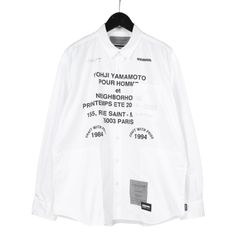 【カート購入不可】 pour homme | × NEIGHBORHOOD PRINT SHIRT LS / シャツ (メンズ)  / ホワイト / HP-B95-054-1