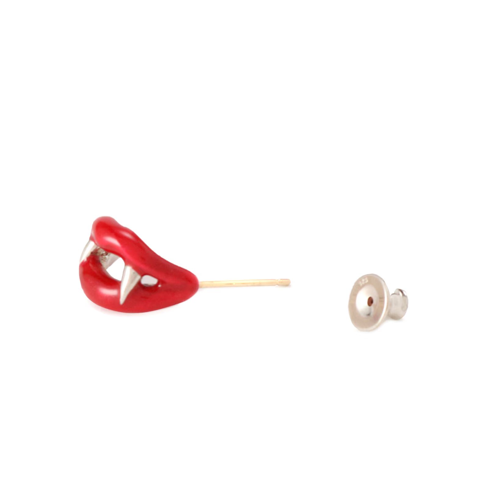 GOTHIC YOHJI YAMAMOTO VAMPIRE PIERCE RED / ピアス 片耳用 (ユニセックス)  シルバー Silver950 /HA-A84-920