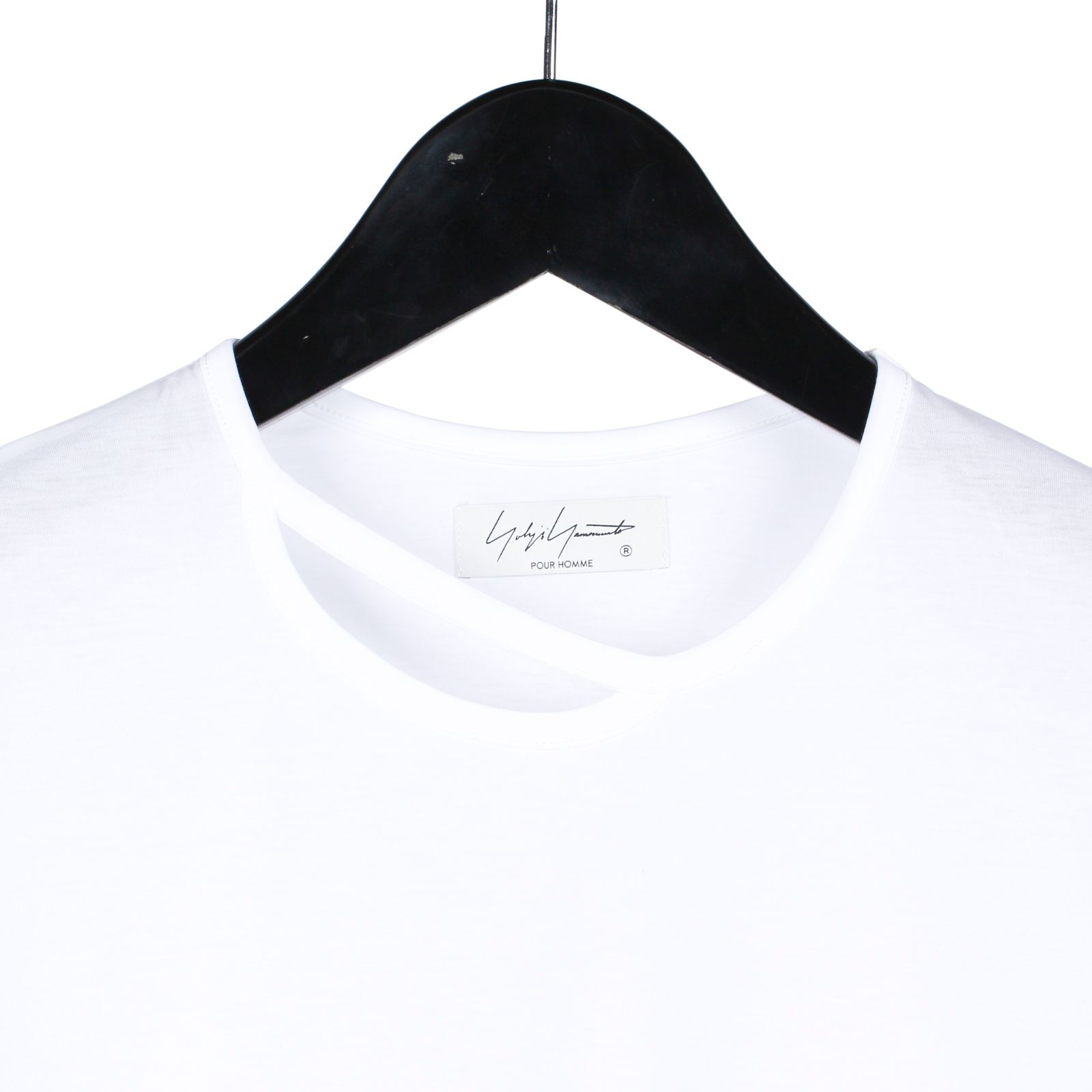 pour homme | 変形衿ぐり長袖PT A (メンズ) / 長袖カットソー / ホワイト / HK-T64-990