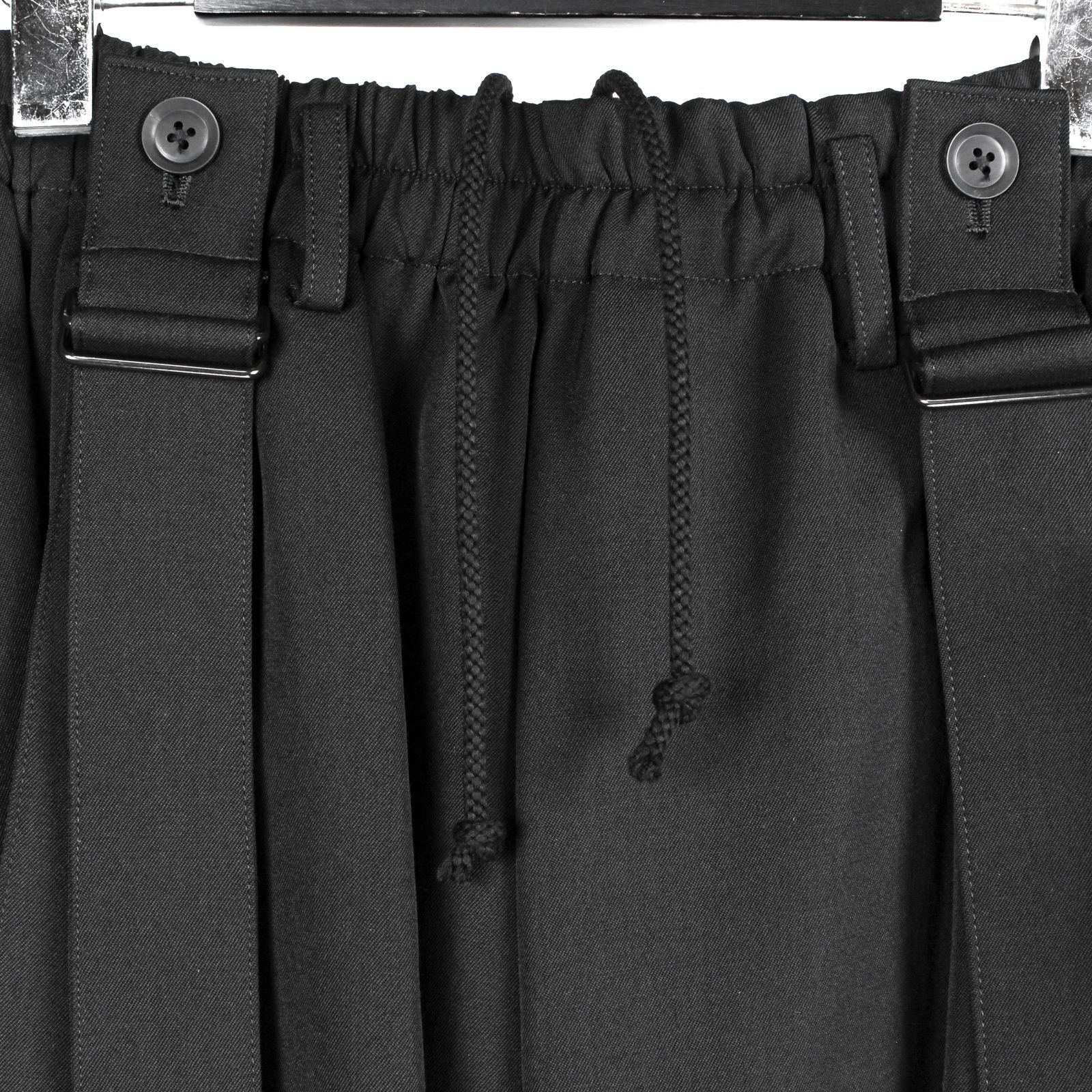 pour homme | 股ねじれパンツ (メンズ) / シワギャバ / ブラック / HW-P82-100