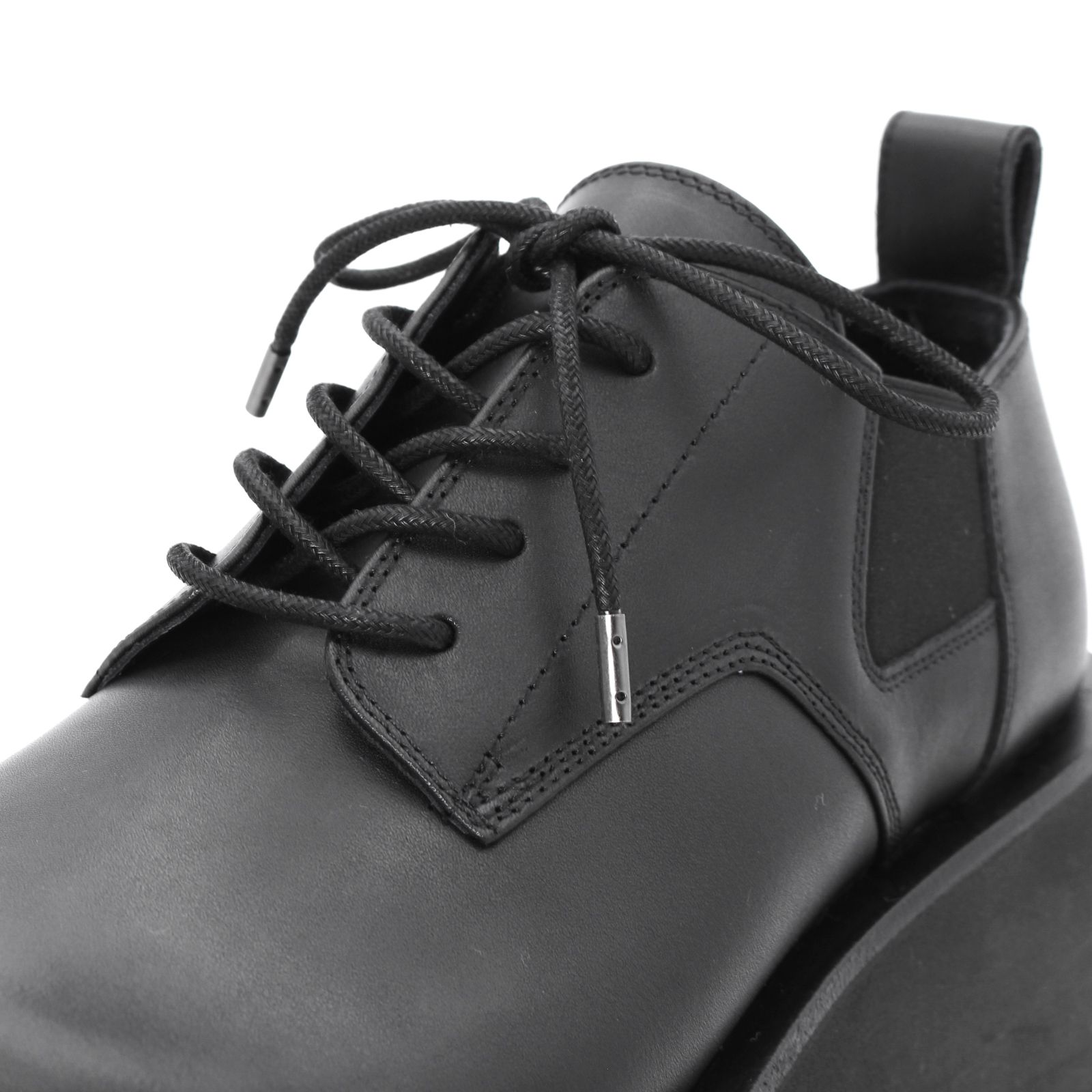 Ground Y | CHUNKY PLATFORM LACE-UP SHOES / レースアップサイドゴアシューズ (ユニセックス) / ブラック / GG-E01-700
