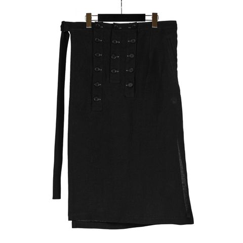 pour homme | 配色ホールラップS / ラップスカート (メンズ) / ブラック / HS-S06-341
