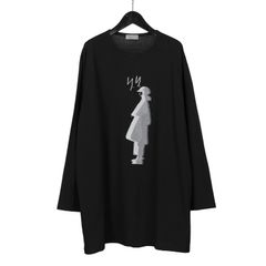pour homme | プリント長袖B (メンズ) / ブラック / HP-T66-993