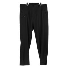 pour homme | 右コインPK付ギャバP / ウールギャバジン パンツ (メンズ) / ブラック / HS-P57-100