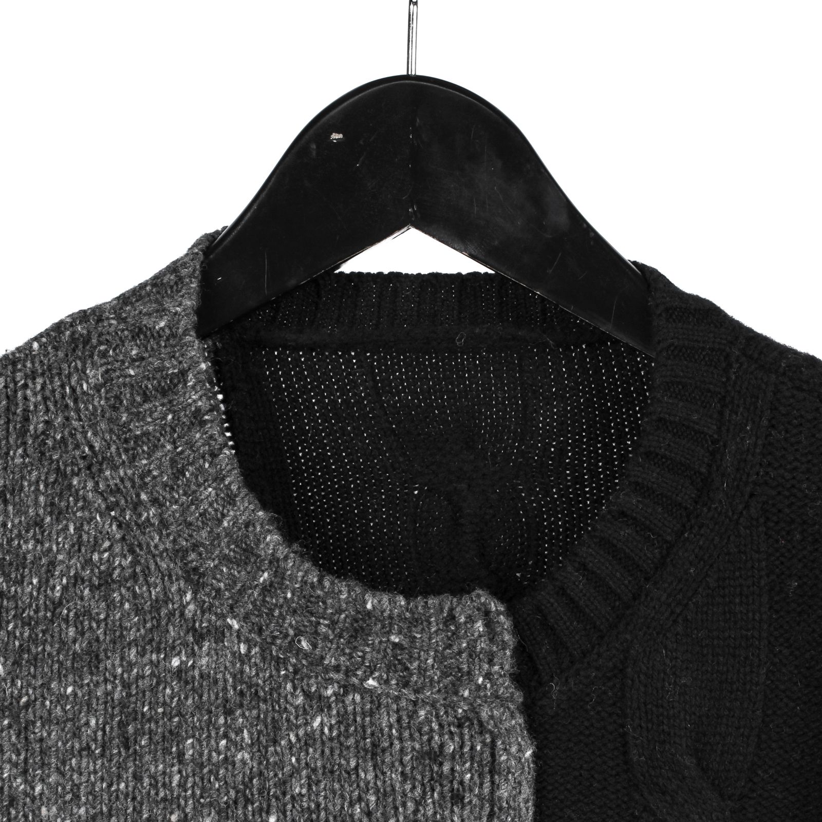 Ground Y | COMBINATION KNIT / ニットセーター (ユニセックス) / ブラック×グレー /  GL-K03-860-2