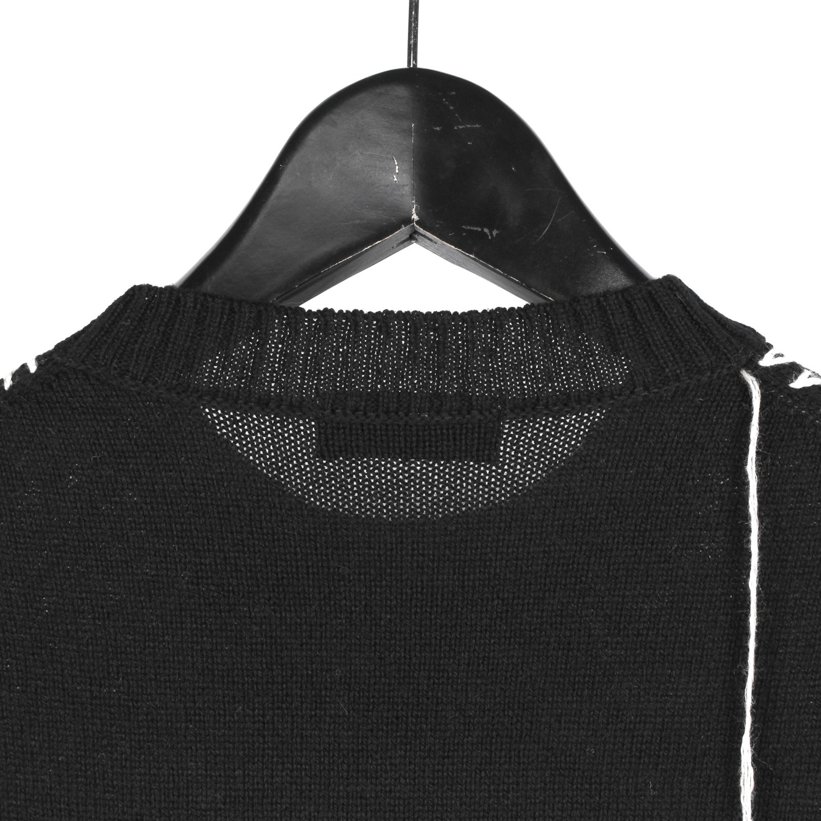 pour homme | 刺繍丸首PO(メンズ) / ブラック / HW-K20-198