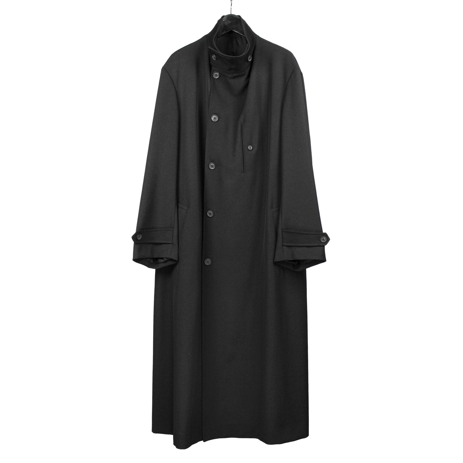 pour homme | スタンドカラーコート  / コート(メンズ) / アーミーギャバ / ブラック / HM-C03-101