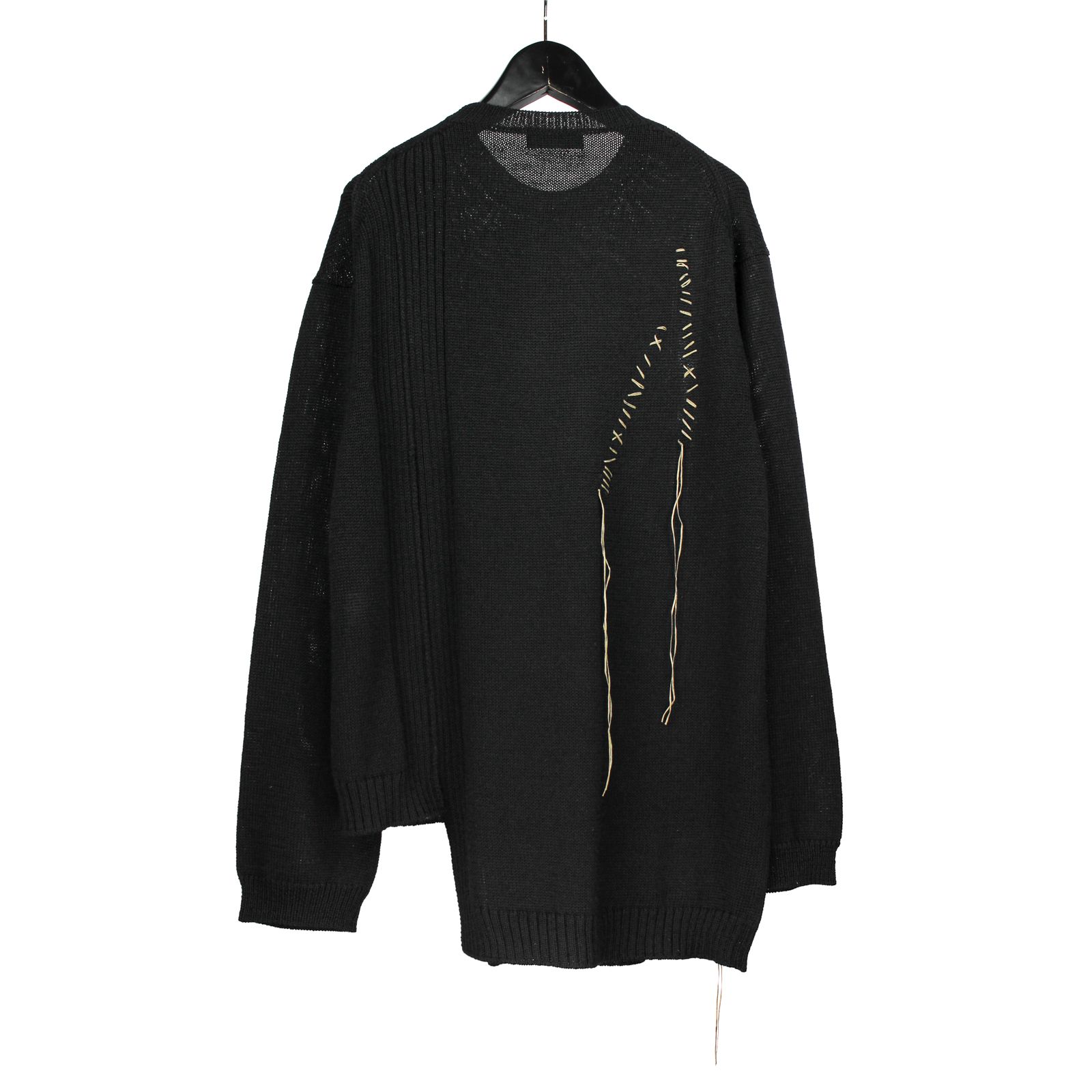 pour homme | 刺繍 丸首 PO / ニット (メンズ) / ブラック / HL-K25-196-2