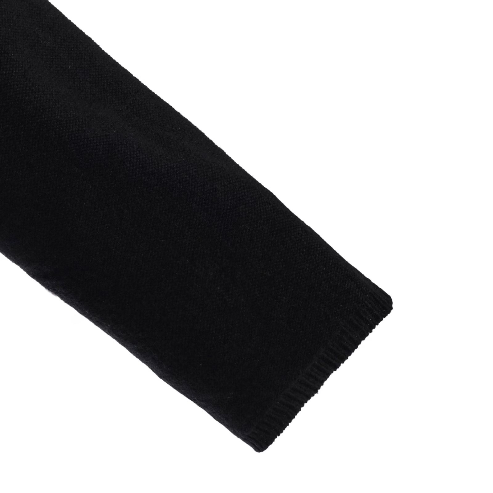 pour homme | 7G JERSEY STRING UNEVEN HEM ROUND NECK / ニット セーター（メンズ）ブラック / HO-K33-189