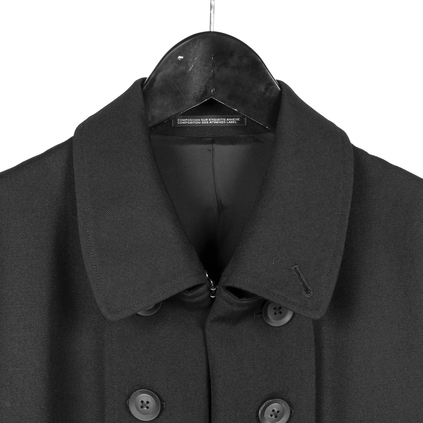 pour homme | ナポレオンJKT / アーミーギャバ ロングジャケット・コート (メンズ) / ブラック / HW-J06-101