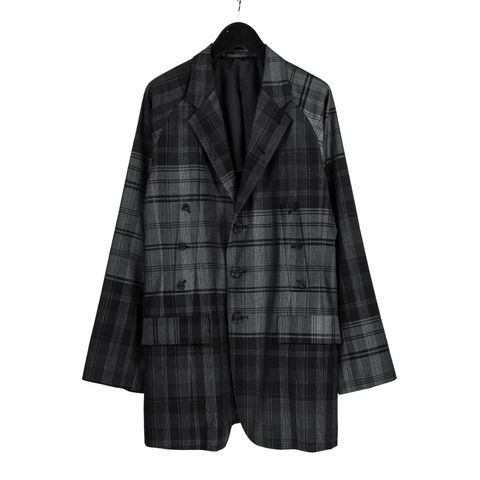 pour homme | 桝チェック箱PJK / ラグランスリーブ ジャケット (メンズ) / ブラック / HS-J29-101