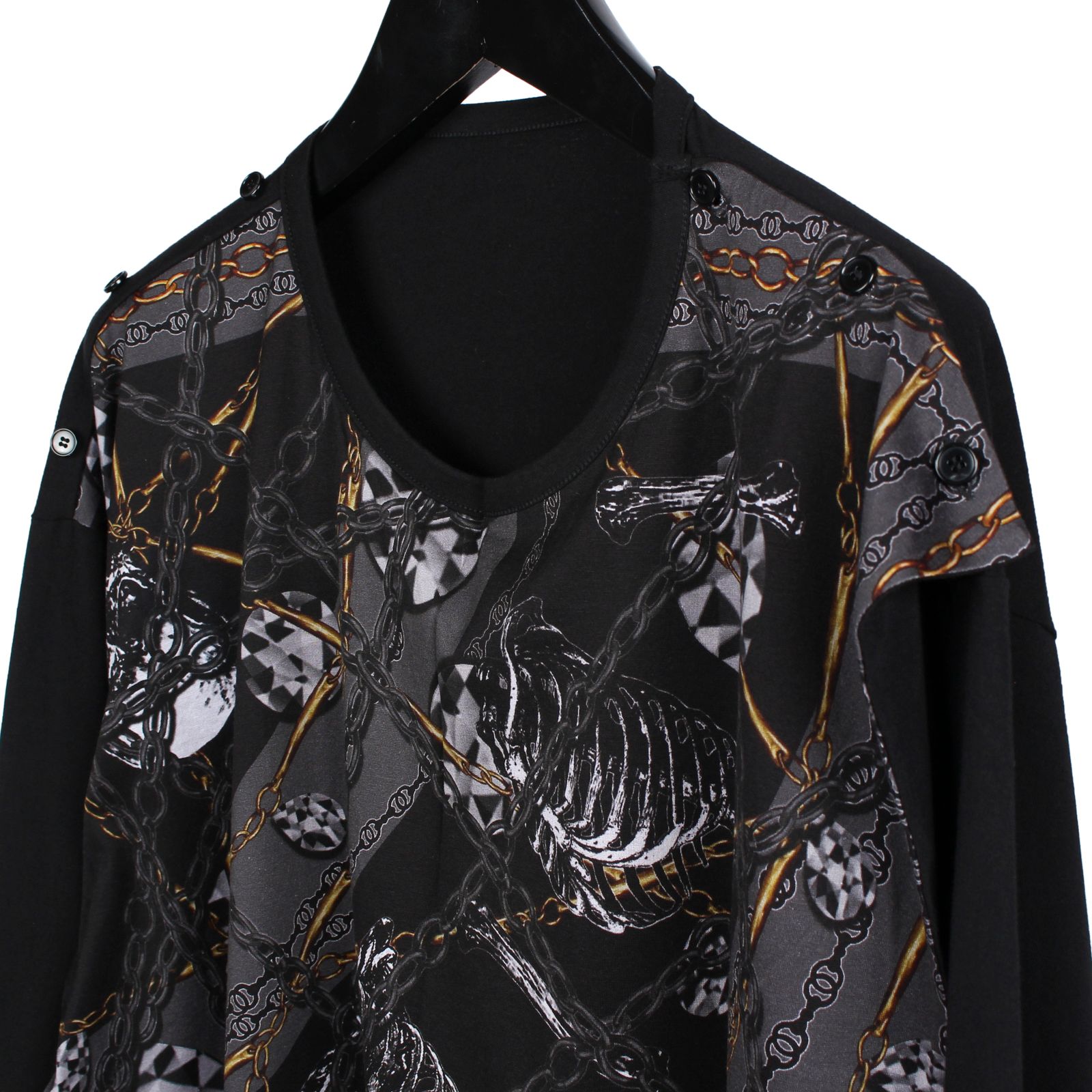 Ground Y | 3way drape cut and sew / 長袖 カットソー / ダーク / ユニセックス GM-T28-845