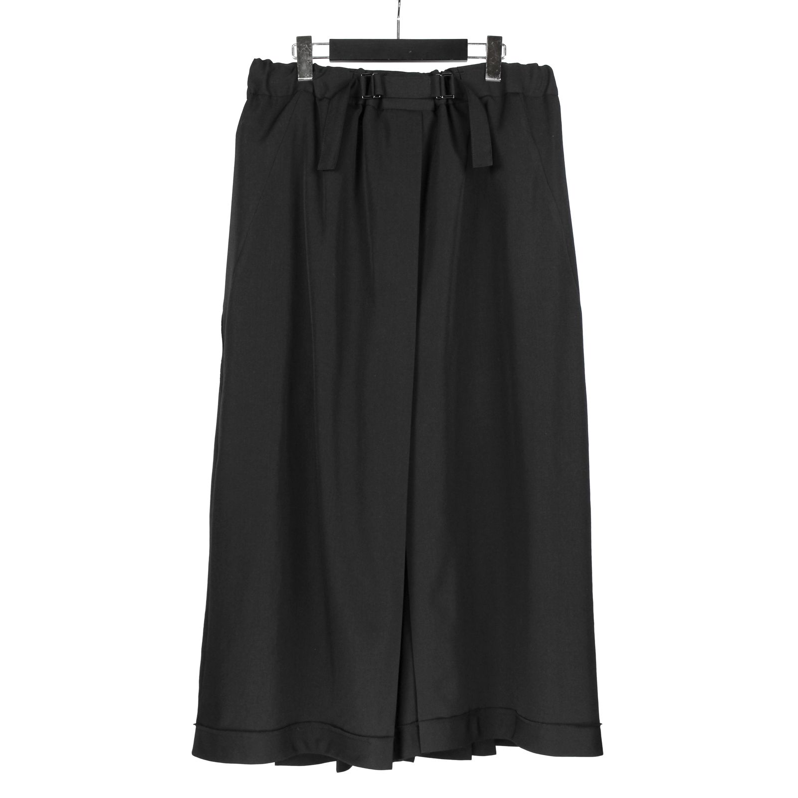 Ground Y | WOOL GABARDINE GY HAKAMA TYPE1 / 袴パンツ (ユニセックス) / ブラック / GA-P08-101