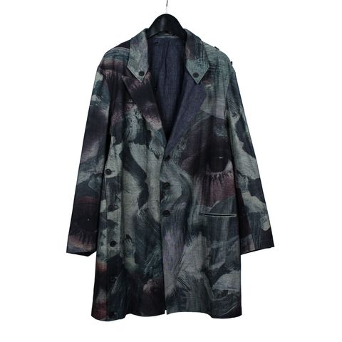pour homme 釦あき絵プリントJKT / HD-J14-814