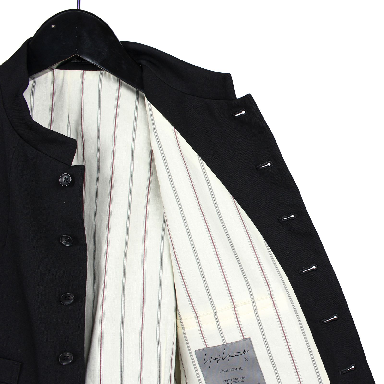 pour homme スタンドカラー付V / HE-V06-100