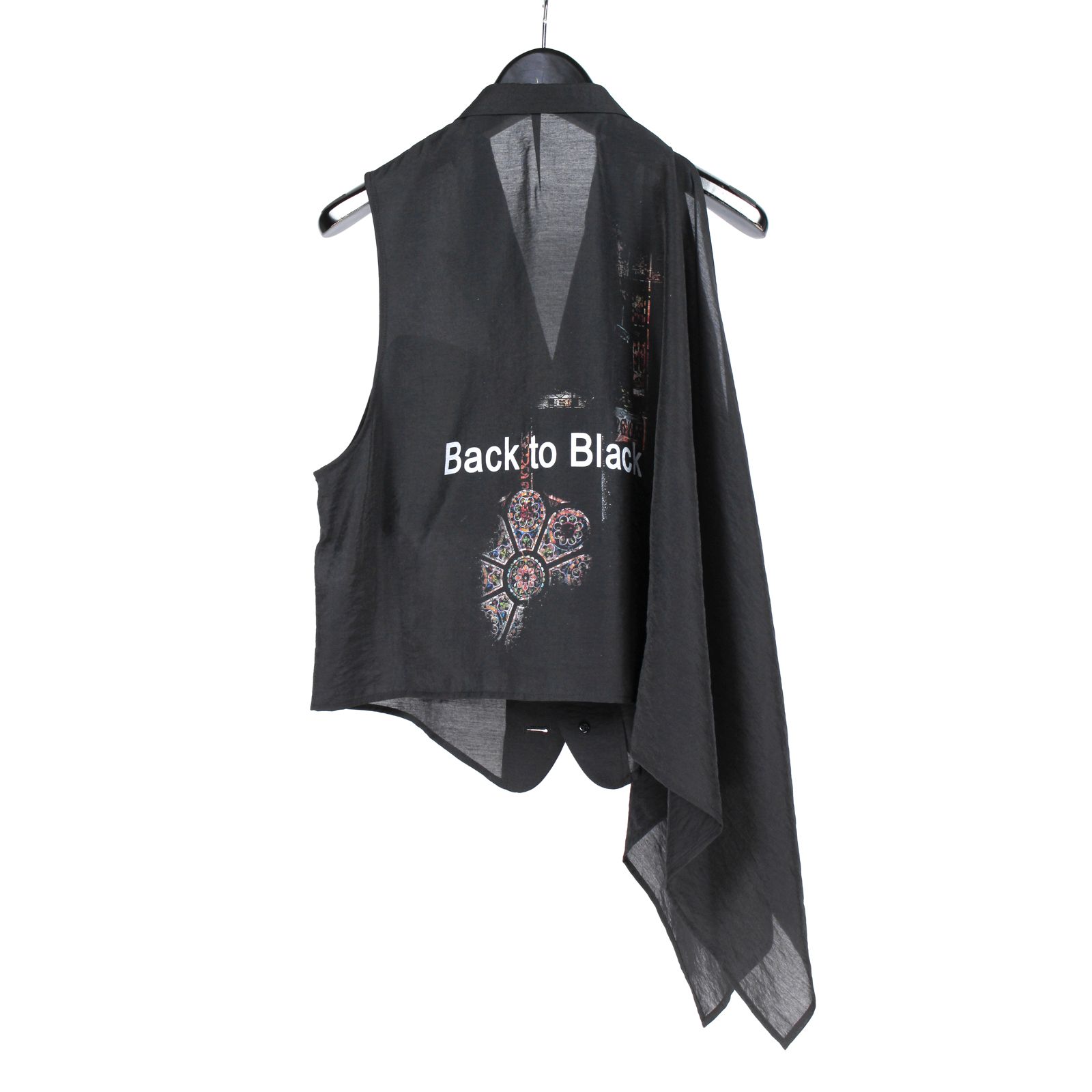 pour homme | アシメマントベスト (メンズ) / ベスト・ジレ / ブラック / HK-V04-219