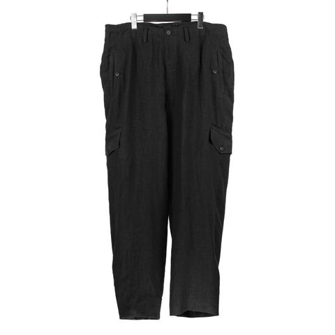 Y's for men | 飾り布サスペンダーP / リネンサスペンダーパンツ (メンズ) / ブラック / MS-P16-301
