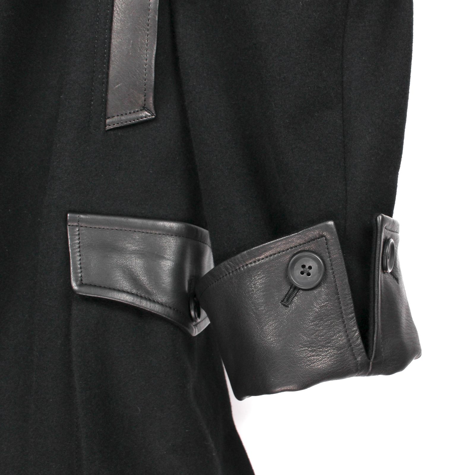 pour homme  | ベルト付き軍服風6BJ / ジャケット・コート(メンズ) / フラノ / ブラック / HW-J42-832