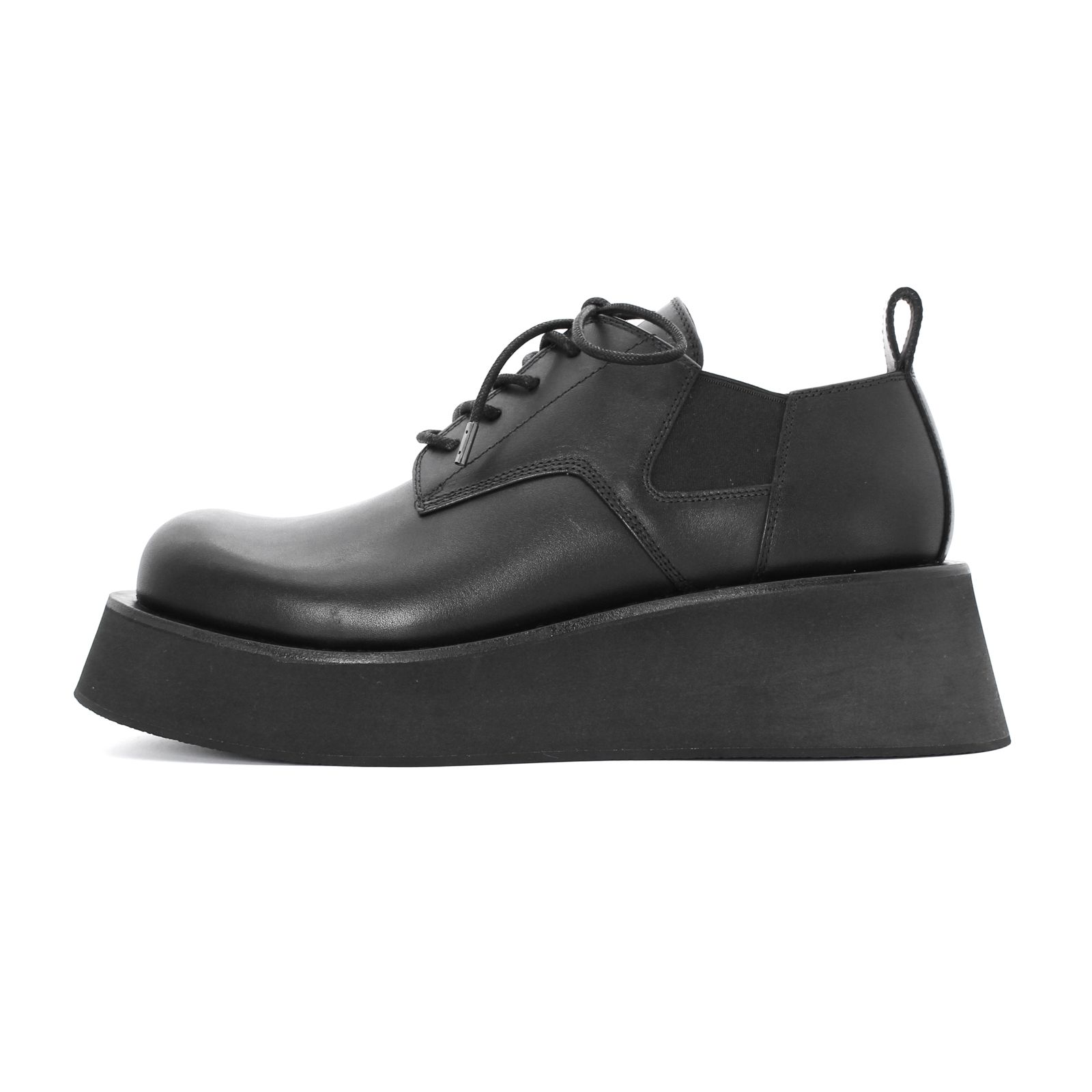 Ground Y | CHUNKY PLATFORM LACE-UP SHOES / レースアップサイドゴアシューズ (ユニセックス) / ブラック / GG-E01-700