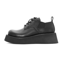 Ground Y | CHUNKY PLATFORM LACE-UP SHOES / レースアップサイドゴアシューズ (ユニセックス) / ブラック / GG-E01-700
