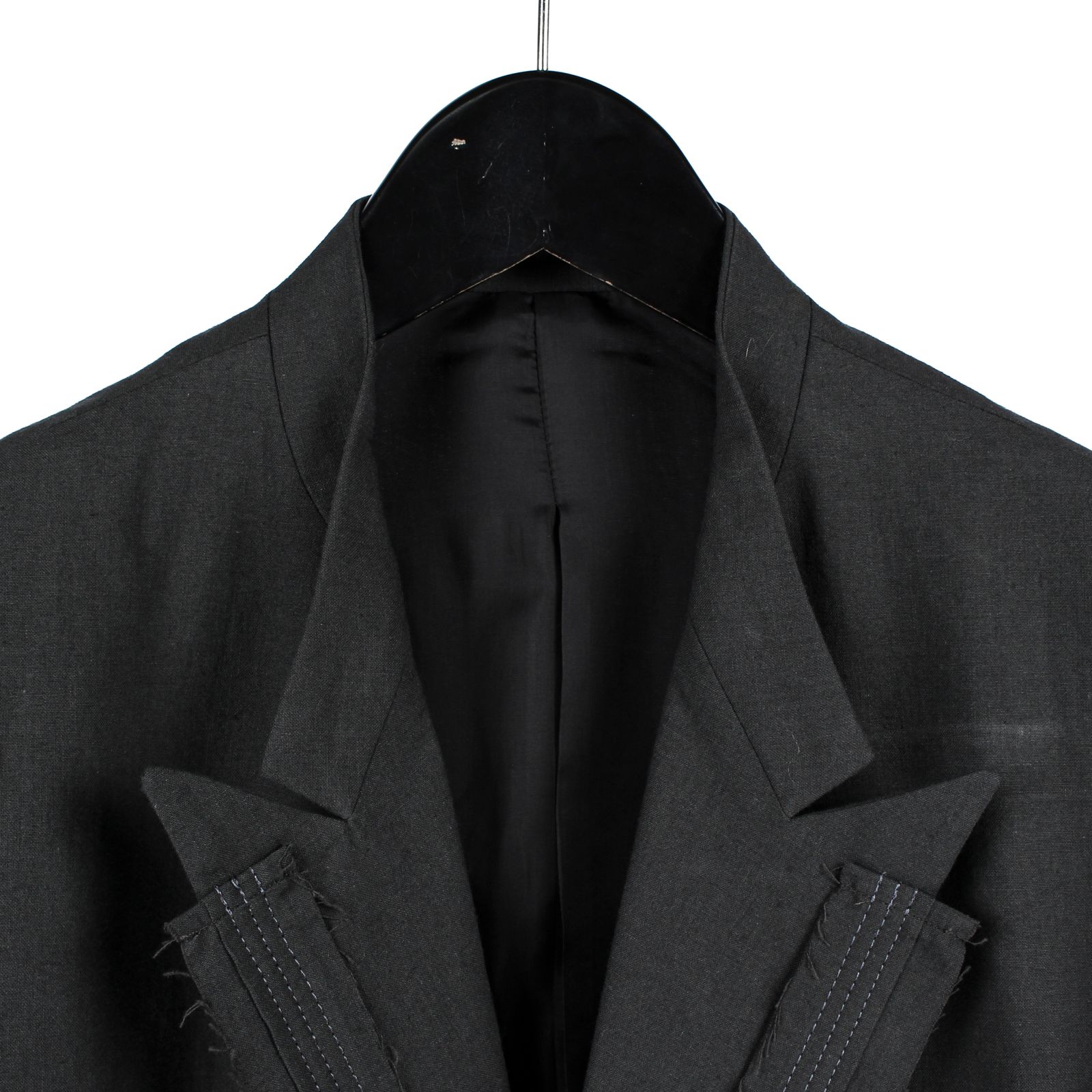 yohji yamamoto - Y's for men | 当て布叩き付けJK / テーラードジャケット (メンズ) / ブラック /  MS-J07-028 | ALUBUS / RUFUS