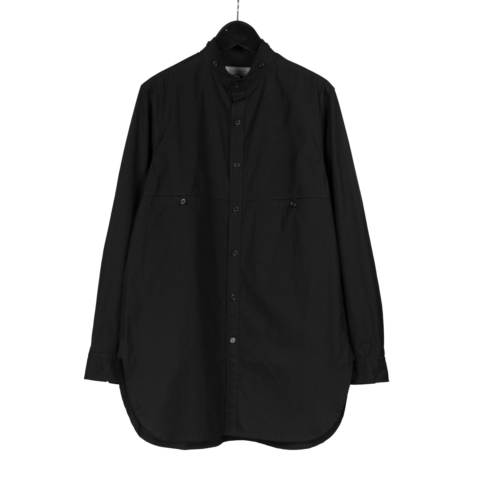 yohji yamamoto - pour homme | 環縫い裾見返しシャツ / シャツ (メンズ) / ブラック / HO-B28-514 |  ALUBUS / RUFUS