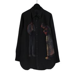 pour homme | M-1柄左二重衿B / シャツ・ブラウス (メンズ) / ブラック / HS-B38-353