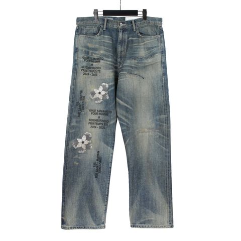 【カート購入不可】 pour homme | × NEIGHBORHOOD SAVAGE DENIM DP BASIC PANTS / ネイバーフットパンツ / デニムパンツ (メンズ)  / インディゴ / HP-P93-055-1