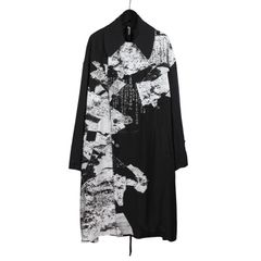 <宮沢賢治> Rayon twill Mortorcycle big coat / GE-C02-207