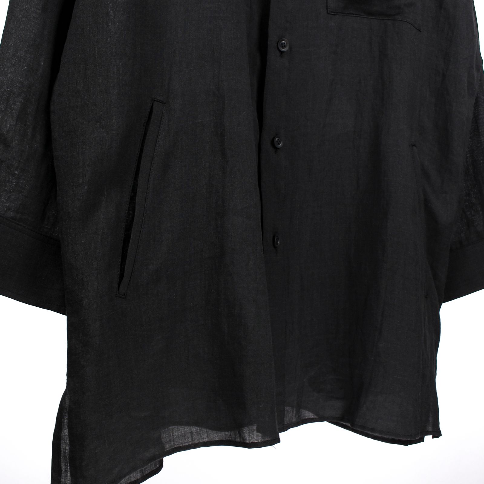 pour homme | アシメ衿ラグランB / シャツ・ブラウス (メンズ) / ブラック / HS-B54-508