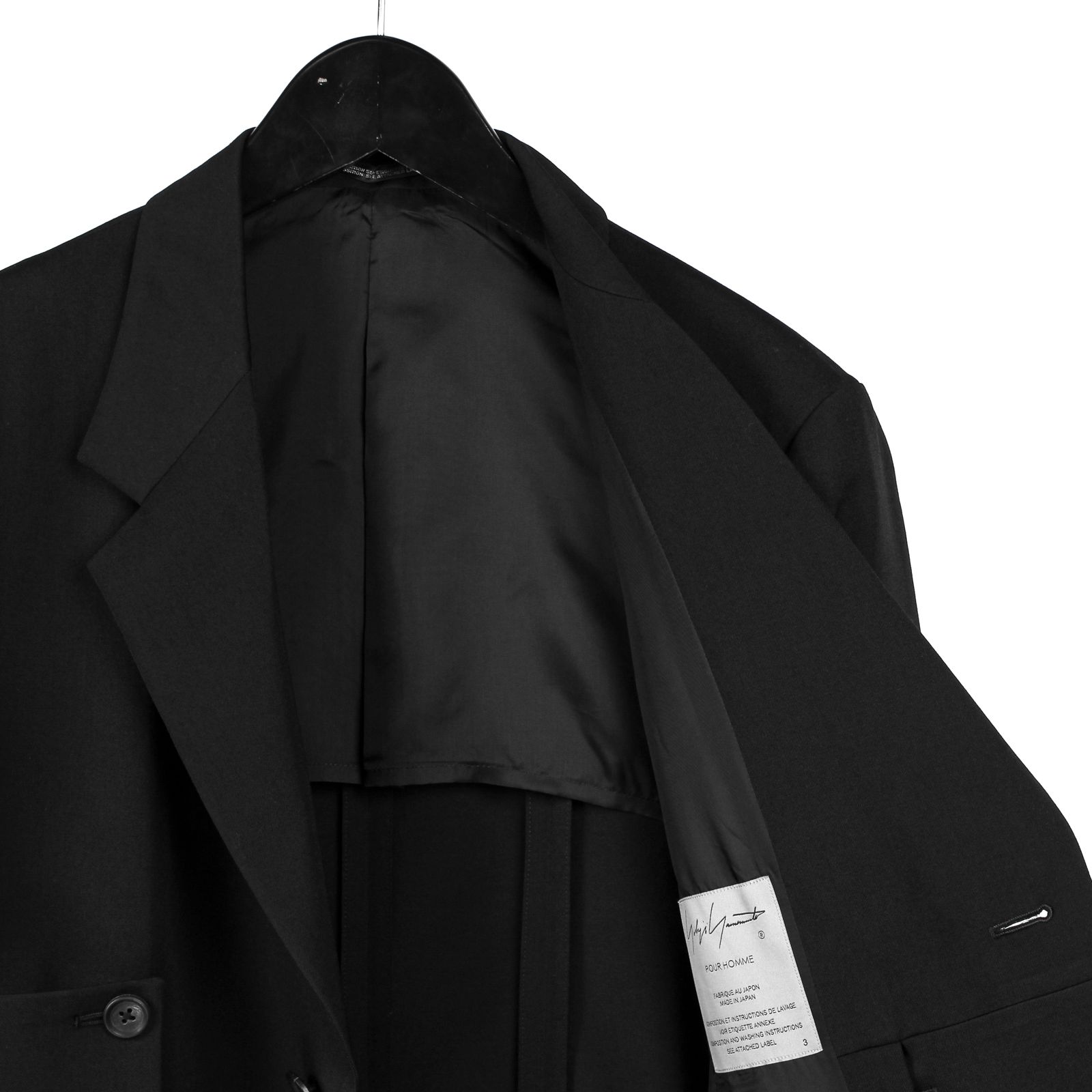 pour homme | 袖釦システムアシメJ / ジャケット(メンズ) / ブラック / HP-J21-100