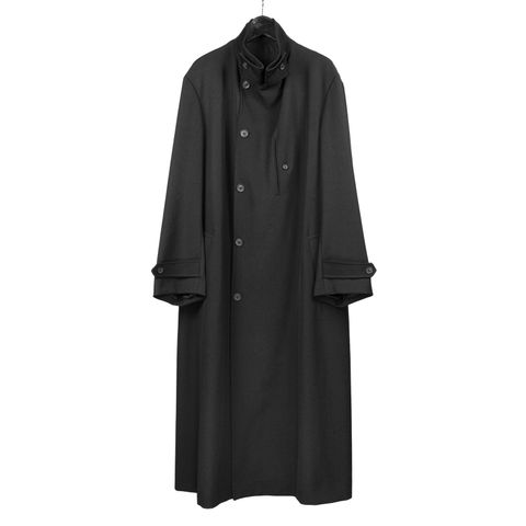 pour homme | スタンドカラーコート  / コート(メンズ) / アーミーギャバ / ブラック / HM-C03-101