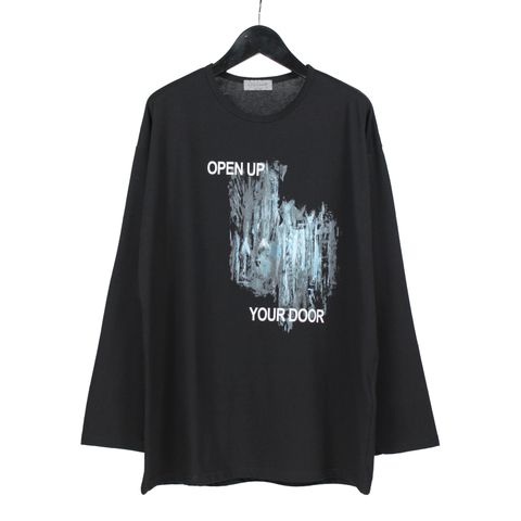 pour homme | 脇マチ長袖PT (メンズ) / 長袖カットソー / ブラック / HK-T91-987