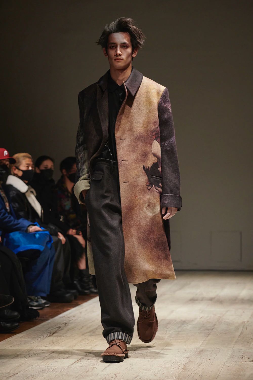 yohji yamamoto - pour homme 総柄フラシ衿JKTJ / HE-J15-813