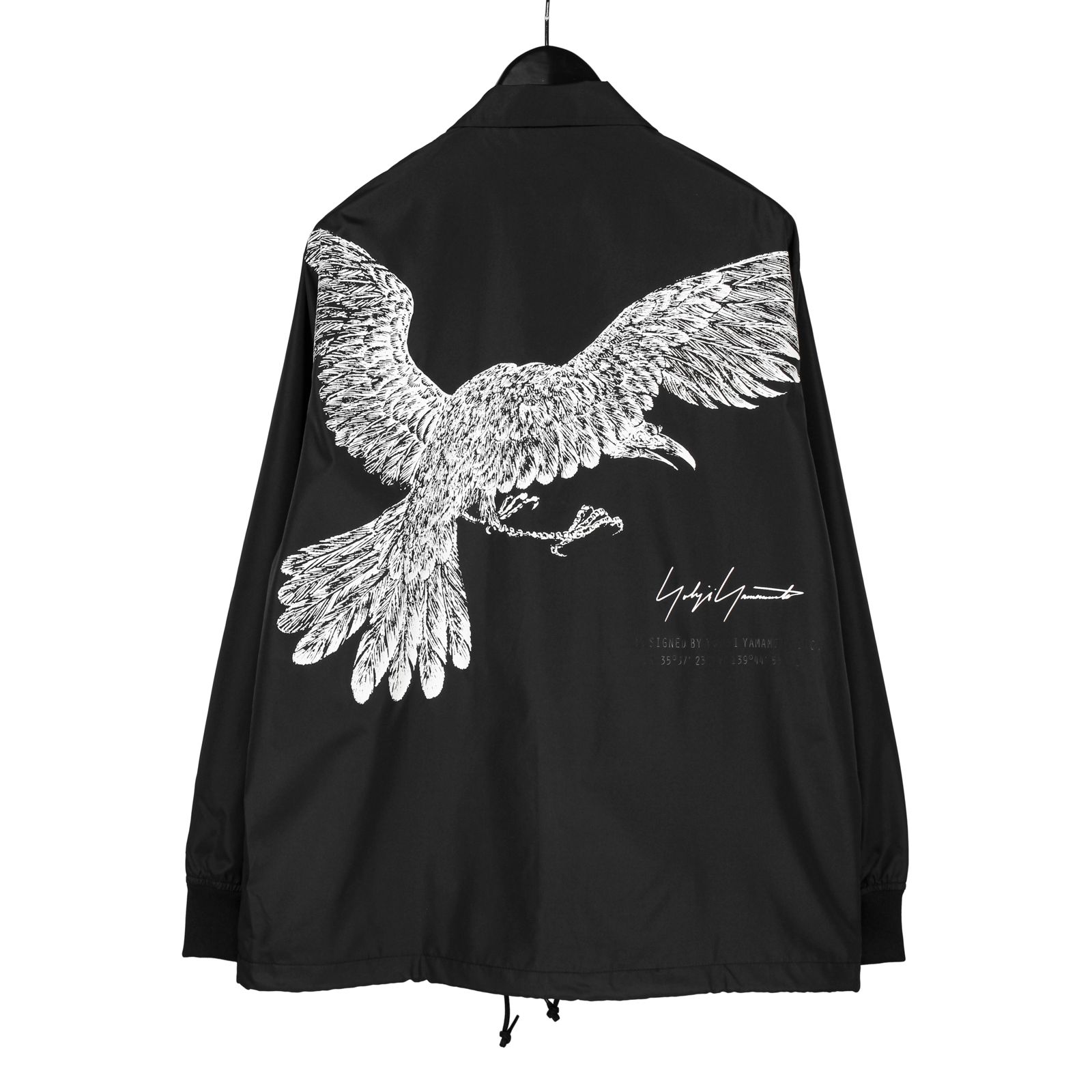 yohji yamamoto - pour homme × NEW ERA CROW PRINT COACH JACKET / HG