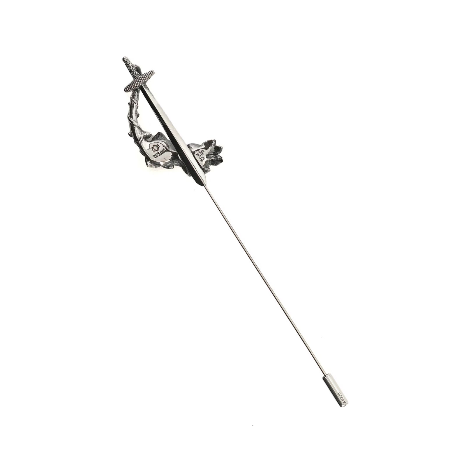 GOTHIC YOHJI YAMAMOTO ROSE DAGGER PIN / ハットピン (ユニセックス)  シルバー Silver950 / HP-A19-665