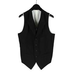 pour homme | 前二重ベスト (メンズ) / ブラック / HS-V11-102