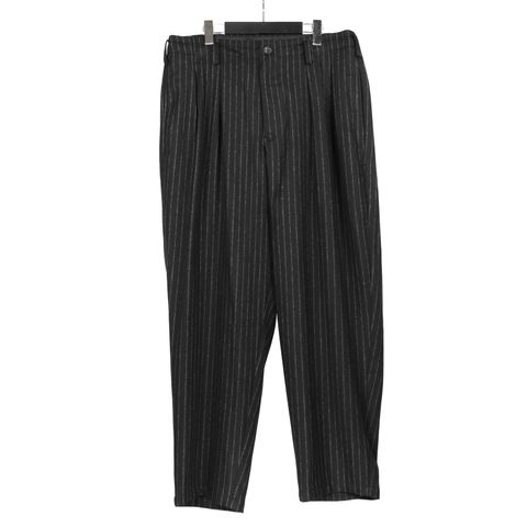 pour homme | 2タック細P  (メンズ) / ストライプフラノ / ブラック / HW-P48-138