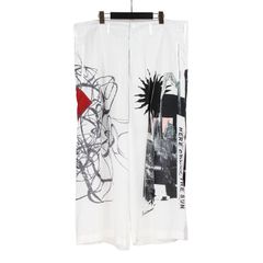 pour homme | 太陽シカク柄P (メンズ) / プリントパンツ / ホワイト / HP-P25-809