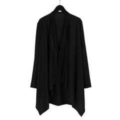 TRIACETATE/POLYESTER CREPE de CHINE LAYERED CARDIGAN / GA-T28-803