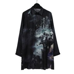 pour homme | プリント脇マチB / シャツ・ブラウス (メンズ) / ブラック / HS-B44-207