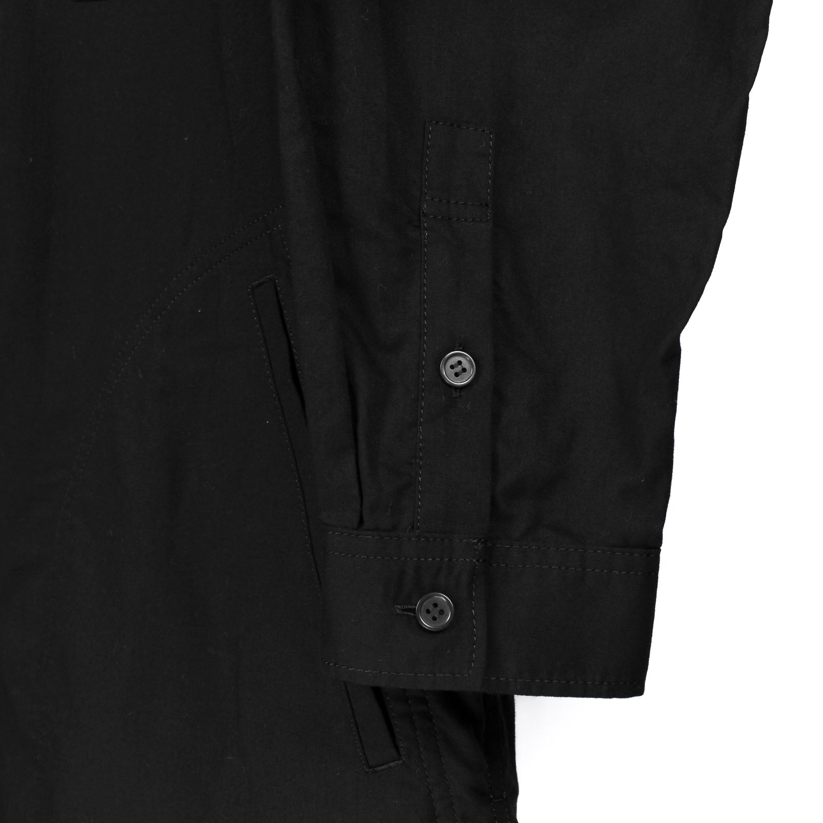 Ground Y | LIGHT COTTON TWILLL WASH ONC LONG SHIRT / シャツ・ブラウス (ユニセックス) / ブラック / GP-B15-003