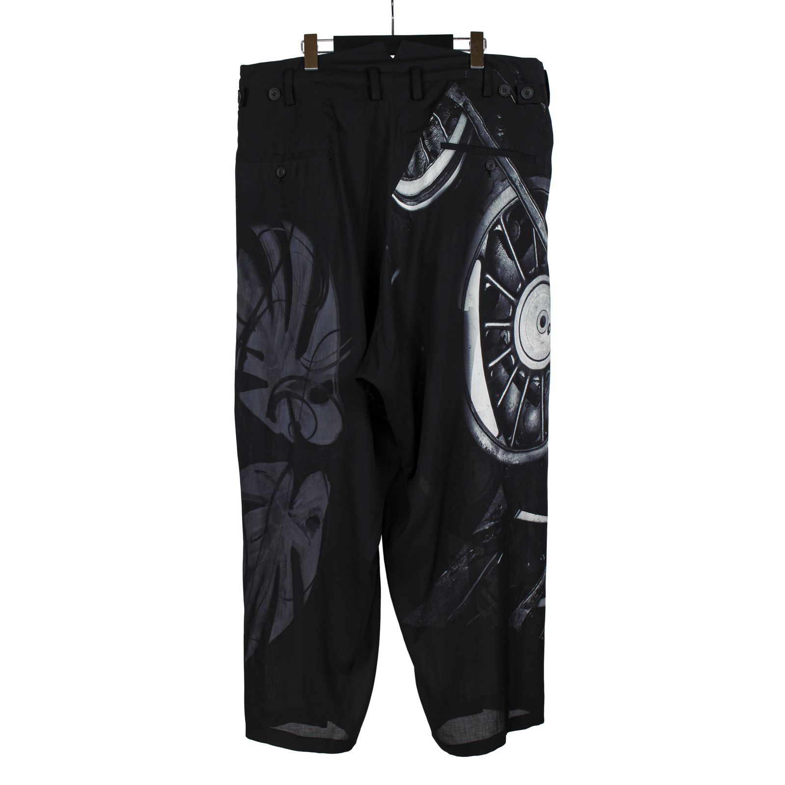 pour homme | 車輪PTパンツ (メンズ) / プリントパンツ / ブラック / HP-P64-813