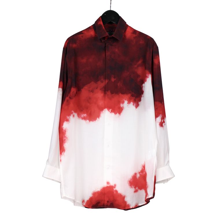 yohji yamamoto - pour homme | セルロース赤ムラB / プリントシャツ 